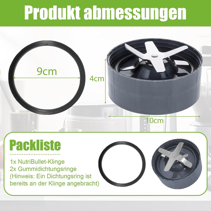 Ersatz Entsafter Klinge Ausgestattet mit einem Silikon-O-Ring für Original Nutribullet 600 w/900 w P