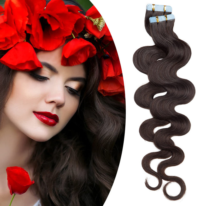 SEGO Echthaar Extensions Tape Klebeband Haarverlängerung Invisible Seamless Skin Weft Menschenhaarve