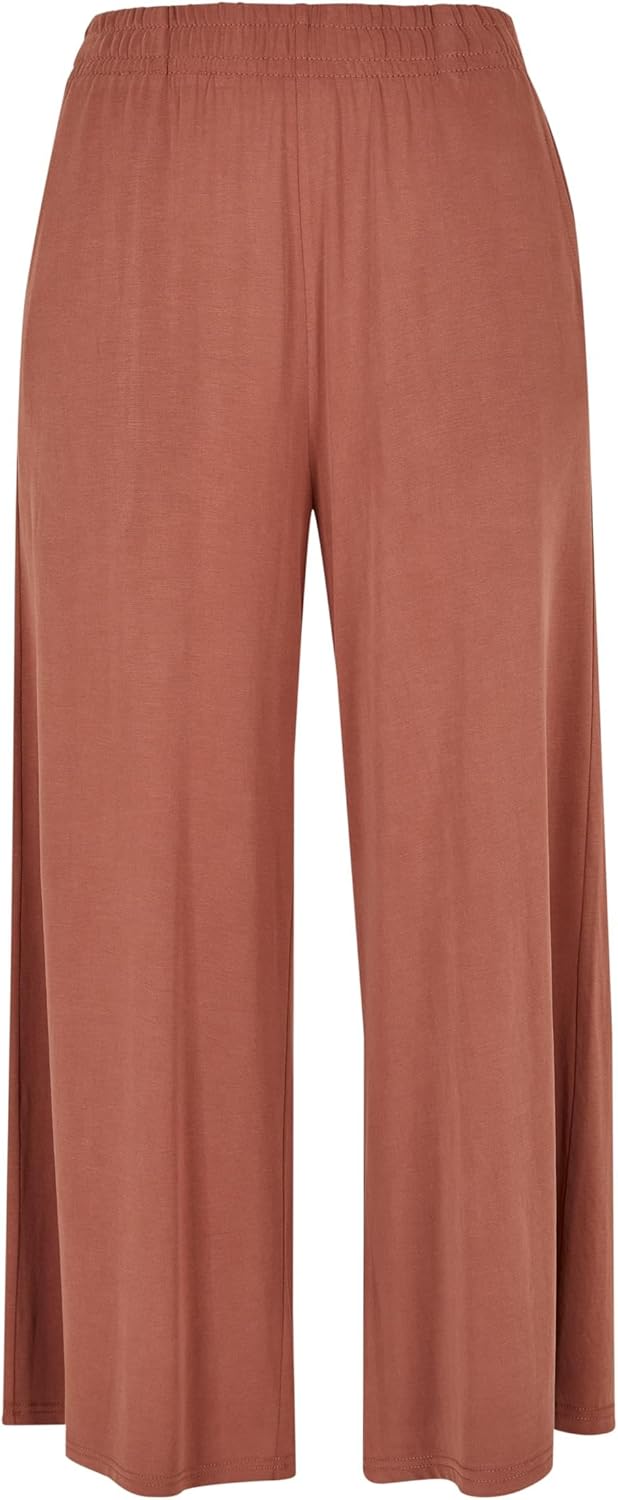 Urban Classics Damen Hose Ladies Modal Culotte, weite 3/4 Hose für Frauen mit elastischem Bund in vi