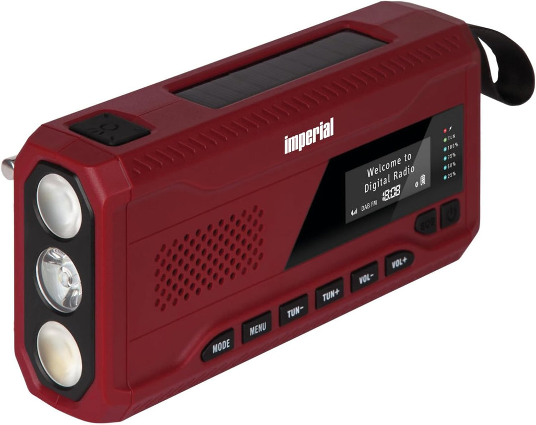 Imperial DABMAN OR 2 - DAB+ Kurbelradio/Notfallradio - tragbares Digitalradio (Radio, DAB/DAB+/UKW/F