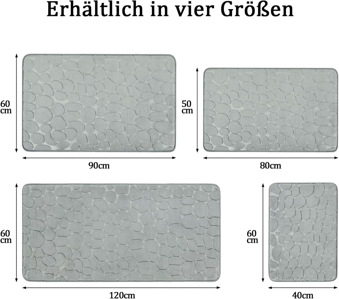 chakme Badematte Memoryschaum Badteppich Memory Foam Duschvorleger Saugfähige Badvorleger Badezimmer