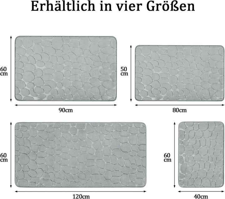 chakme Badematte Memoryschaum Badteppich Memory Foam Duschvorleger Saugfähige Badvorleger Badezimmer