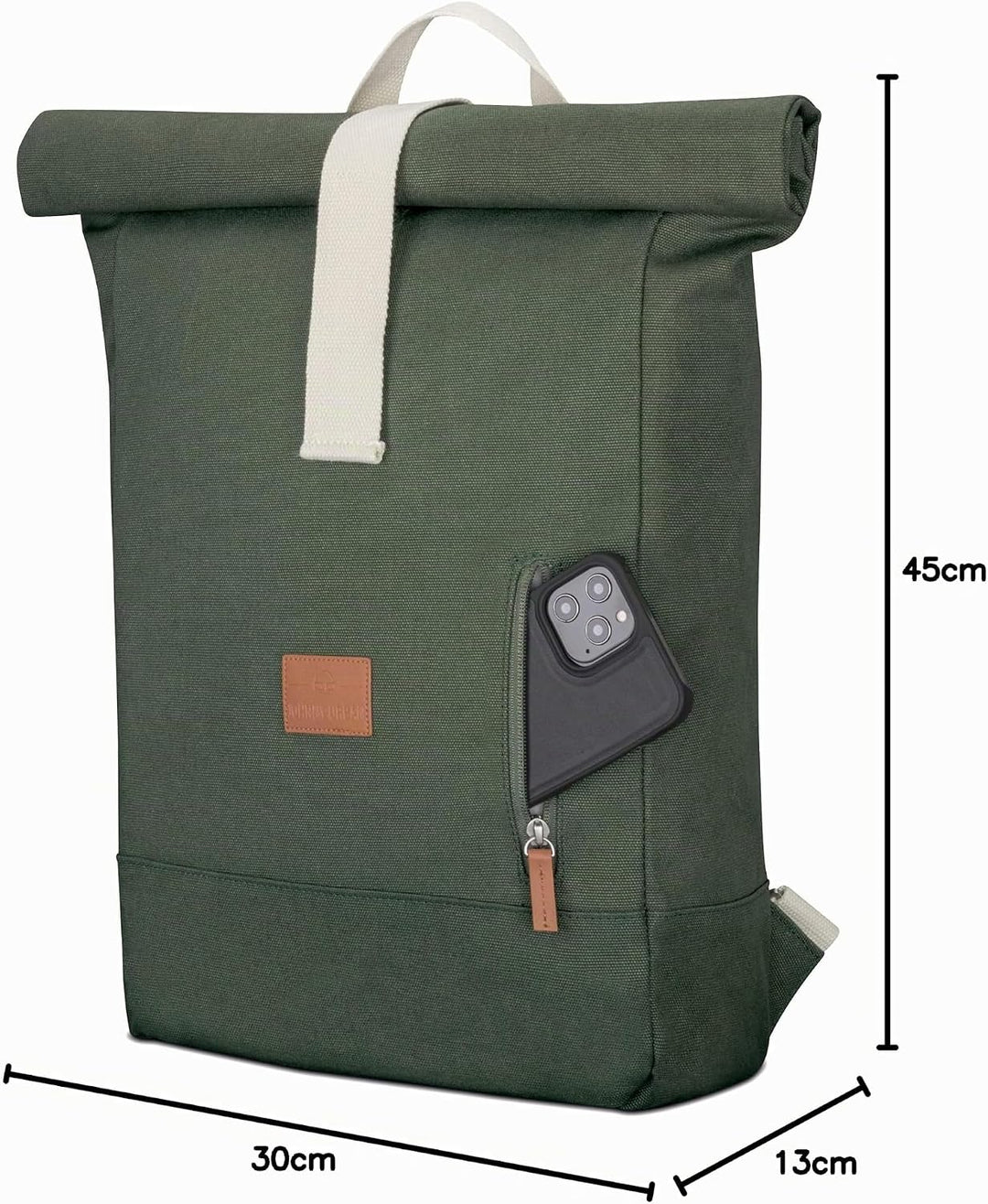 Johnny Urban Rolltop Rucksack Damen &amp; Herren - Adam Large - 16" Laptop Fach - Robustes Baumwoll Canv