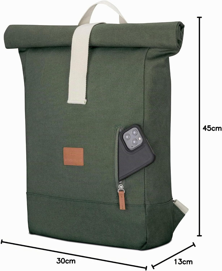 Johnny Urban Rolltop Rucksack Damen &amp; Herren - Adam Large - 16" Laptop Fach - Robustes Baumwoll Canv