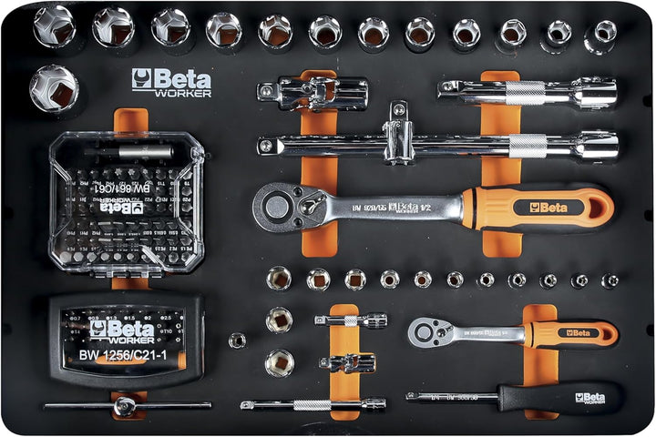 Beta BW 2056E - Werkzeugkoffer mit werkzeugsortiment, 163-teilig, für allgemeine instandhaltungsarbe