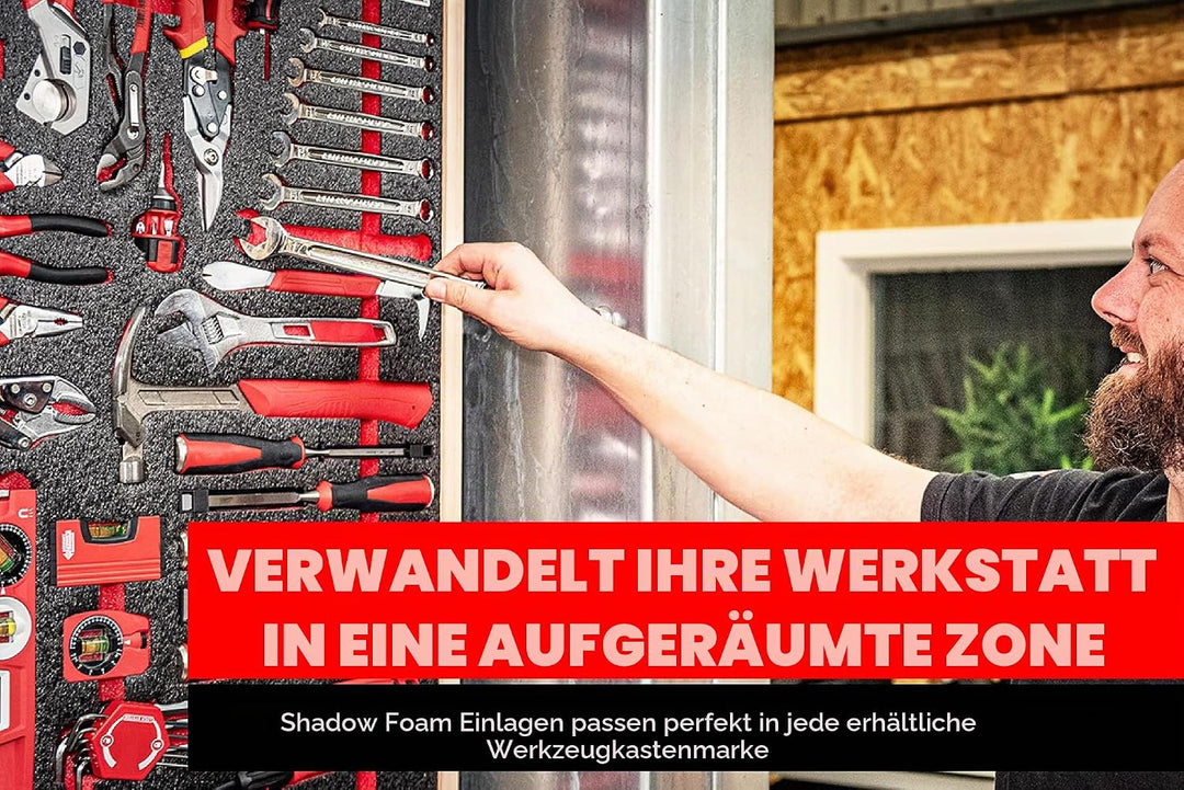 Shadow Foam TSTAK/ProStack Werkzeugkoffer-Einsatz [Doppelpack] anpassbarer Schaumstoff für DeWalt/St