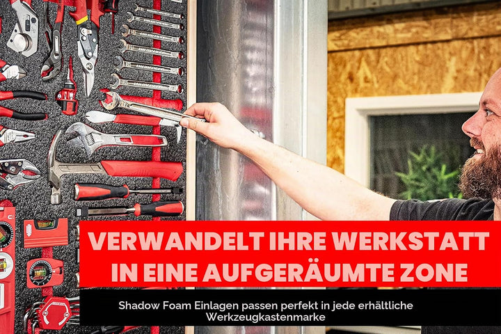 Shadow Foam TSTAK/ProStack Werkzeugkoffer-Einsatz [Doppelpack] anpassbarer Schaumstoff für DeWalt/St