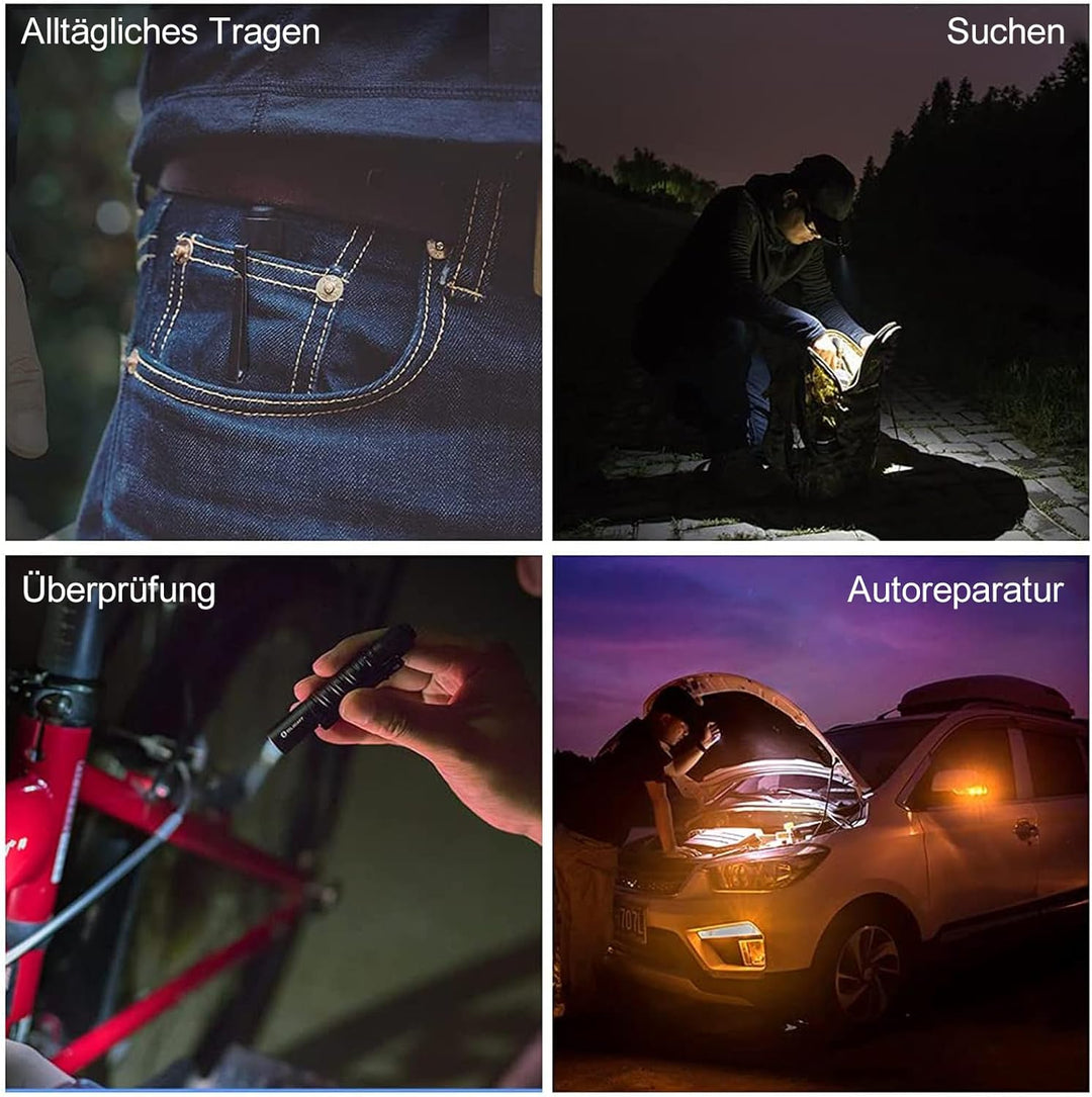 OLIGHT I3T EOS 180 Lumen Mini Taschenlampe mit 2 Helligkeitsstufen, batteriebetrieben, Handlampe, 16