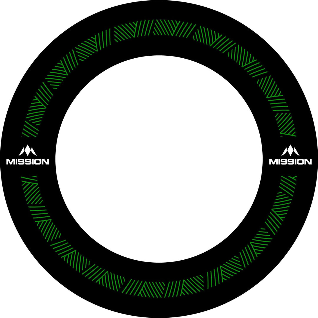 Mission Darts Pro Dartscheibe Surround | Uni Heavy Duty | 4 Farben und Designs Personalised Green Re