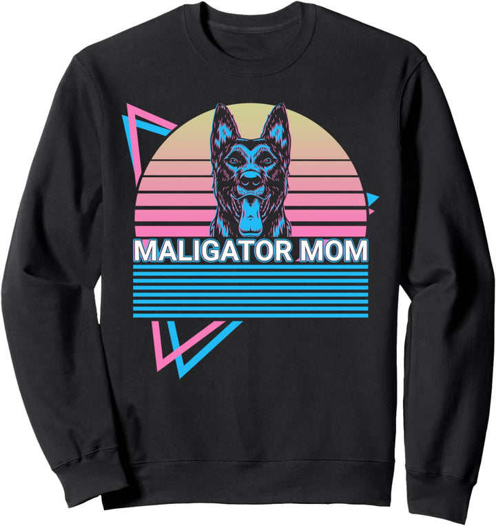 Belgische Malinois Retro Maligator Mom Sweatshirt