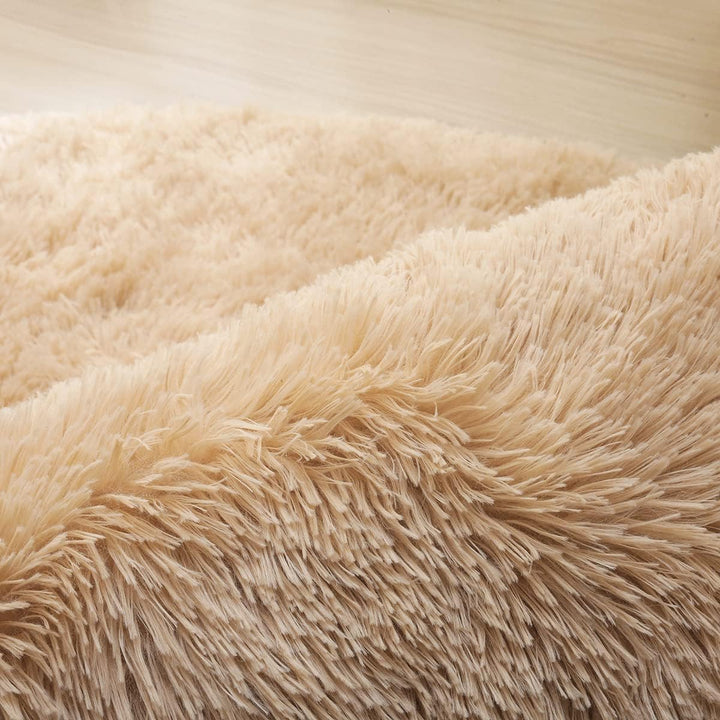Rund Teppiche Hochflor Rund Teppich Wohnzimmer Langflor Teppiche für Wohnzimmer flauschig Shaggy Sch