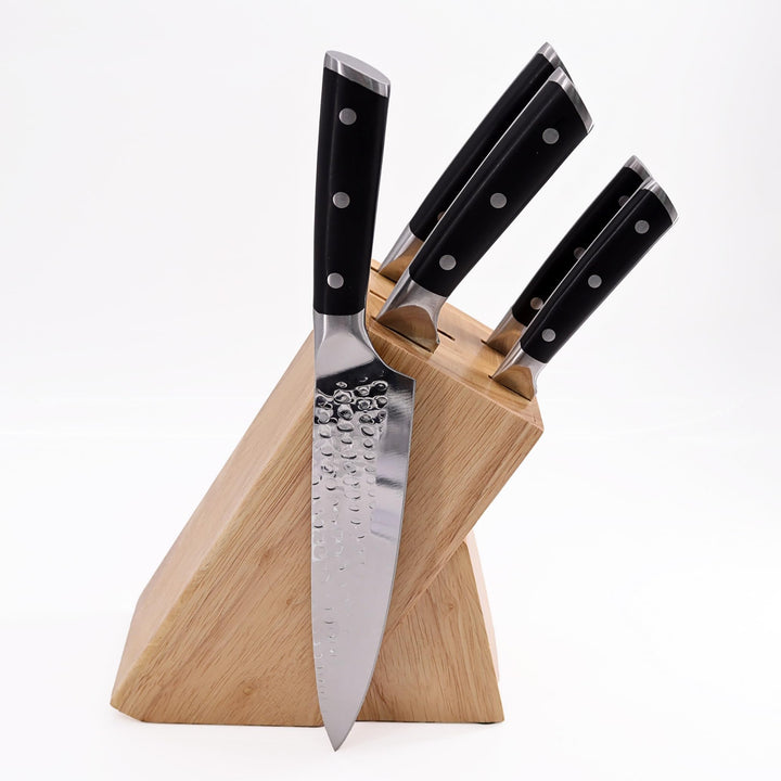 Lacers PurpleLine 6-tlg. Messerset mit Messerblock Holz – Profi Küchenmesser Set Edelstahl Scharf –
