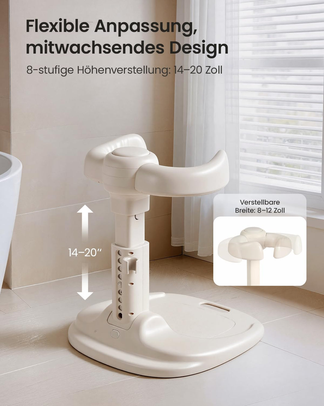 Grownsy Baby Dusche Ständer & Badewannenhilfe ab 6 Monaten, Faltbare Duschhilfe mit Verstellbarer St