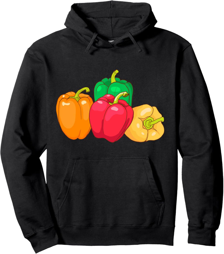 Paprika Paprikaschote Gemüse Vegan Veganer Vegetarier Pullover Hoodie