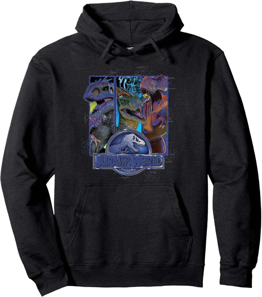 Jurassic World Indominus Rex Raptor & T-Rex Pullover Hoodie
