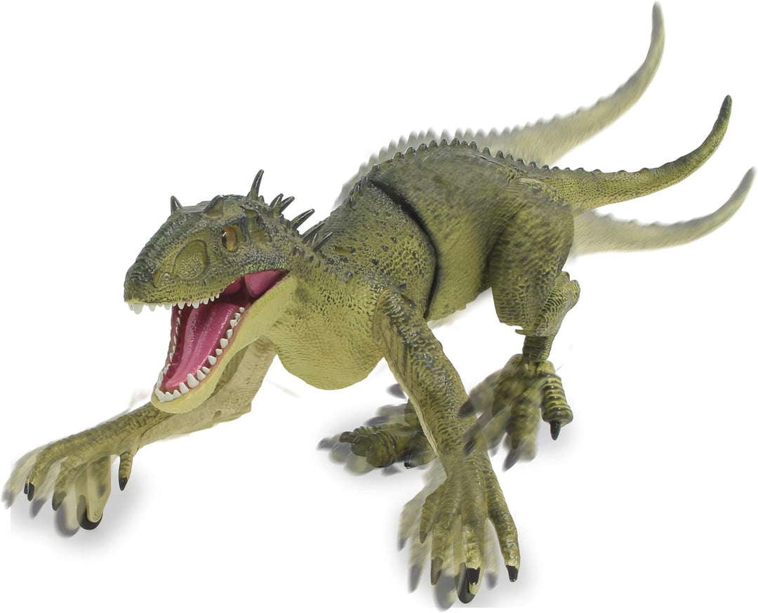 JAMARA Dinosaurier Exoraptor Li-Ion 3,7V 2,4GHz - Vorderfüsse auf 2 Rollen, bewegliche Teile, realis