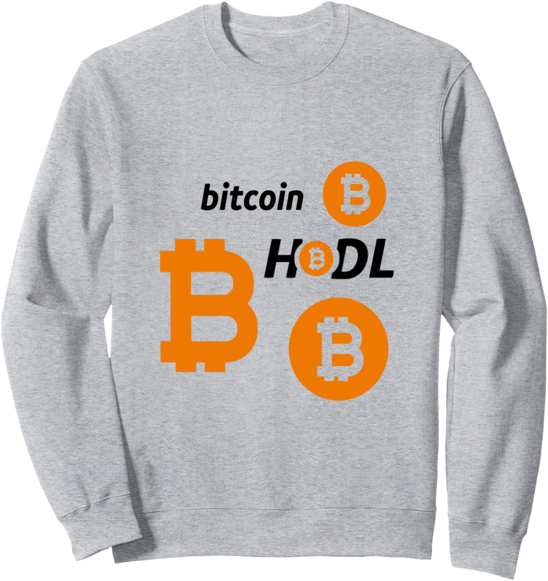 Bitcoin Official Logo Bitcoin Hold Gifts For Crown Men Women Sweatshirt