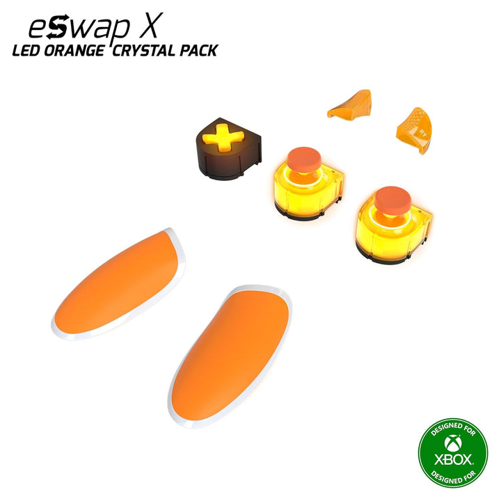 Thrustmaster ESWAP X LED ORANGE CRYSTAL PACK, Pack of 7 Backlit Orange Modules, NXG Mini-Sticks, Hot