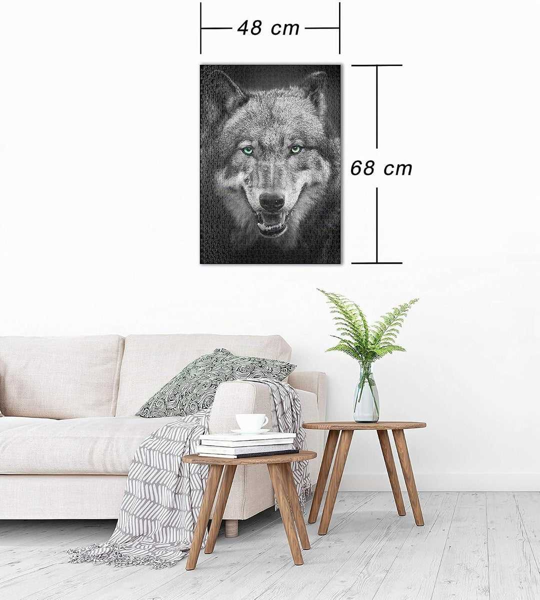Ulmer Puzzleschmiede - Wolf-Puzzle „Canis Lupus“ – Klassisches 1000 Teile Puzzle – Puzzlemotiv Graue