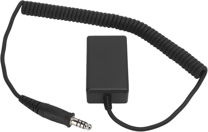 Aviation Headset Adapter, Helikopter Headset auf GA Adapter Universal Schwarz Durable für Avcomm für