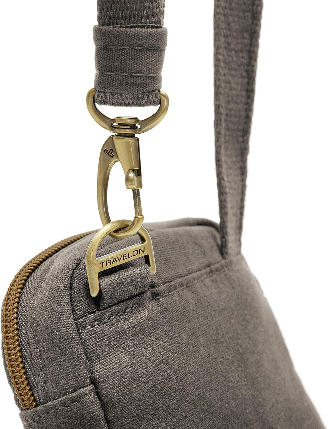 Travelon Unisex Anti-theft Courier Mini Crossbody Umhängetasche Einheitsgrösse Grau - Stone Gray, Ei
