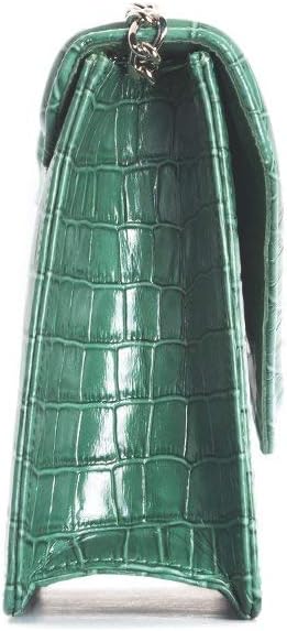 L’Intervalle Damen Amandine Stofftasche Green Croco, Green Croco