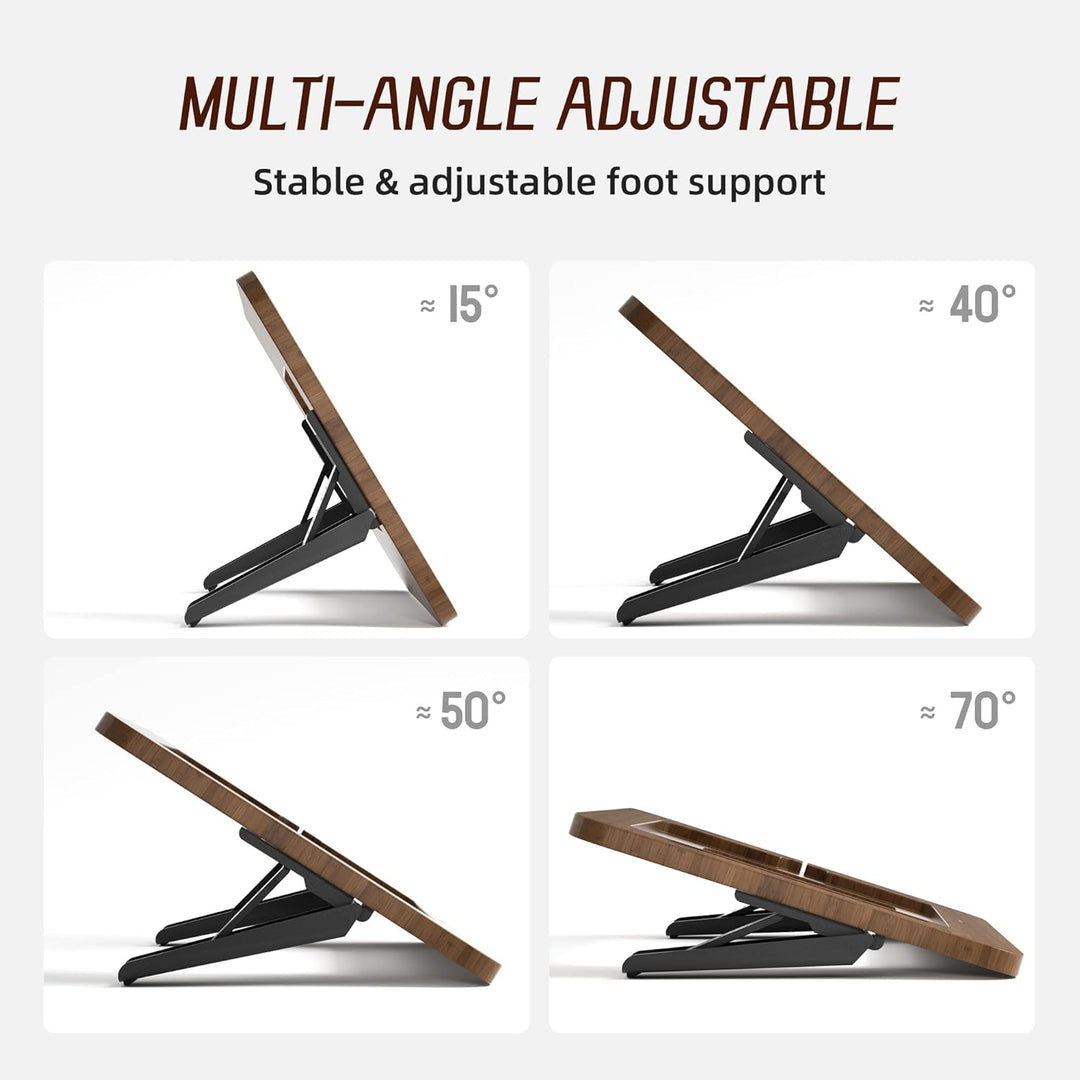AFOOYO Bambus-Tablet-Zeichenständer, tragbar und verstellbar, 5 Winkel, für Laptop, iPad Pro 12,9/13