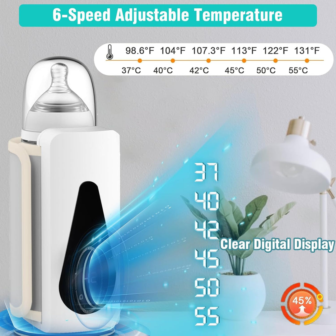 Flaschenwärmer Baby, Flaschenwärmer Baby Unterwegs für alle Flaschen, Einstellbare Temperatur Babyfl