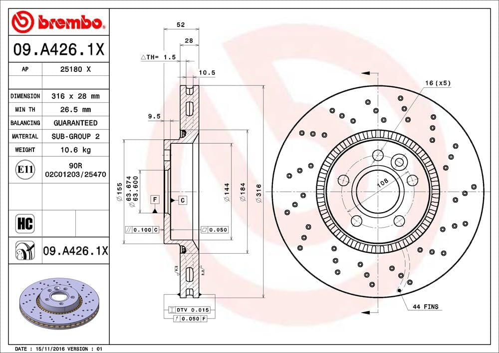 Brembo BX 09.A426.1X FO Galaxi(II) A