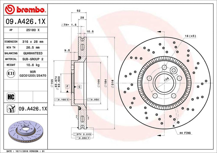 Brembo BX 09.A426.1X FO Galaxi(II) A
