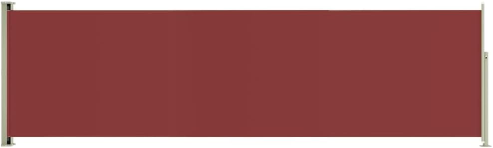 puraday 180x600 cm Seitenmarkise Ausziehbar Rot Terrassen-Sichtschutz Balkon Seitenwand Stilvolle Se