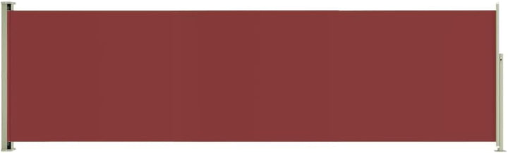 puraday 180x600 cm Seitenmarkise Ausziehbar Rot Terrassen-Sichtschutz Balkon Seitenwand Stilvolle Se