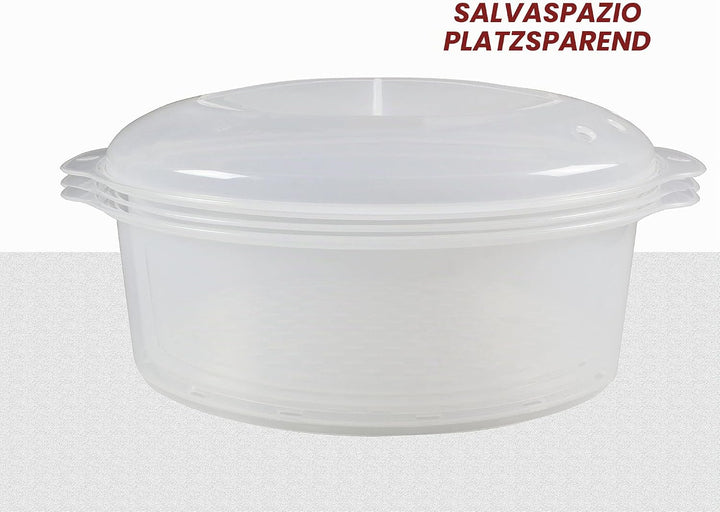 BEPER BC.250 Multi-Dampfgarer 9L, 800 W, Stahl, 3 herausnehmbare Behälter, BPA FREE, Tank 1000 ML, e