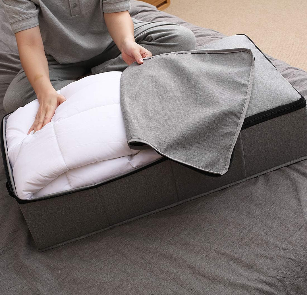 iwill CREATE PRO Aufbewahrungsbox für unter dem Bett (75x38x18 cm) – Organizer für Decken, Bettwäsch