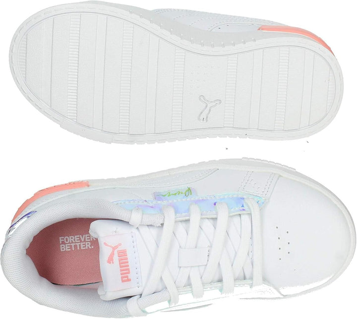 PUMA Mädchen Jada Crystal Wings Ps Sneaker 30.5 EU Puma White Peach Smoothie Puma Black, 30.5 EU Pum