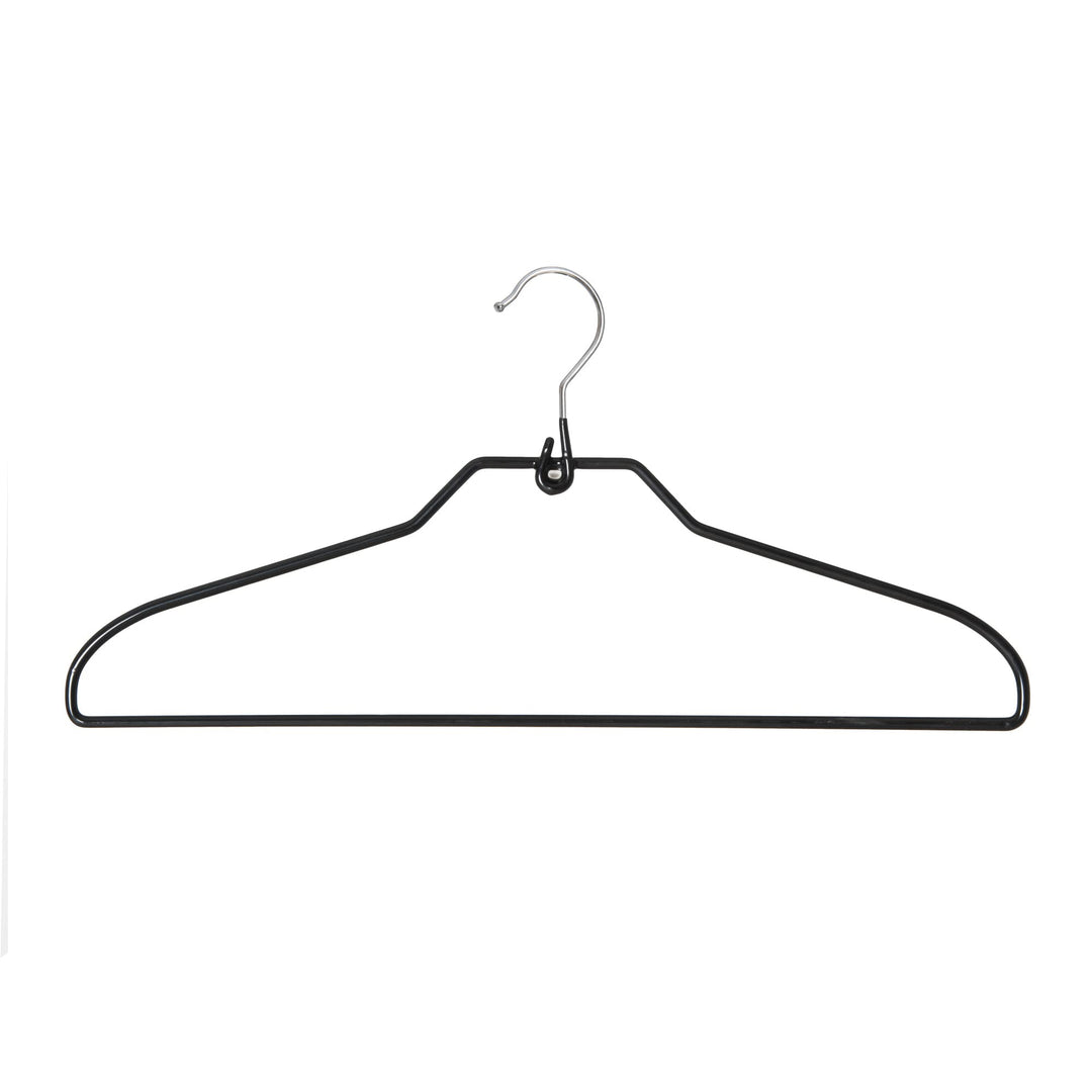 Dila GmbH 25er Set Metall-Kleiderbügel Rutschhemmend Beschichtet Stabil Platzsparend Schwarz 40 cm K