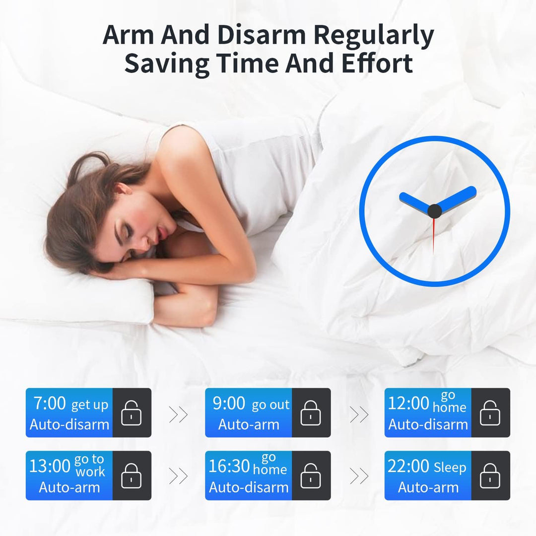 Drahtloses Hausalarmsystem, WiFi, GSM, 4G, Telefonwähler, 100 Zonen, App (Smart Life - tuya), Google