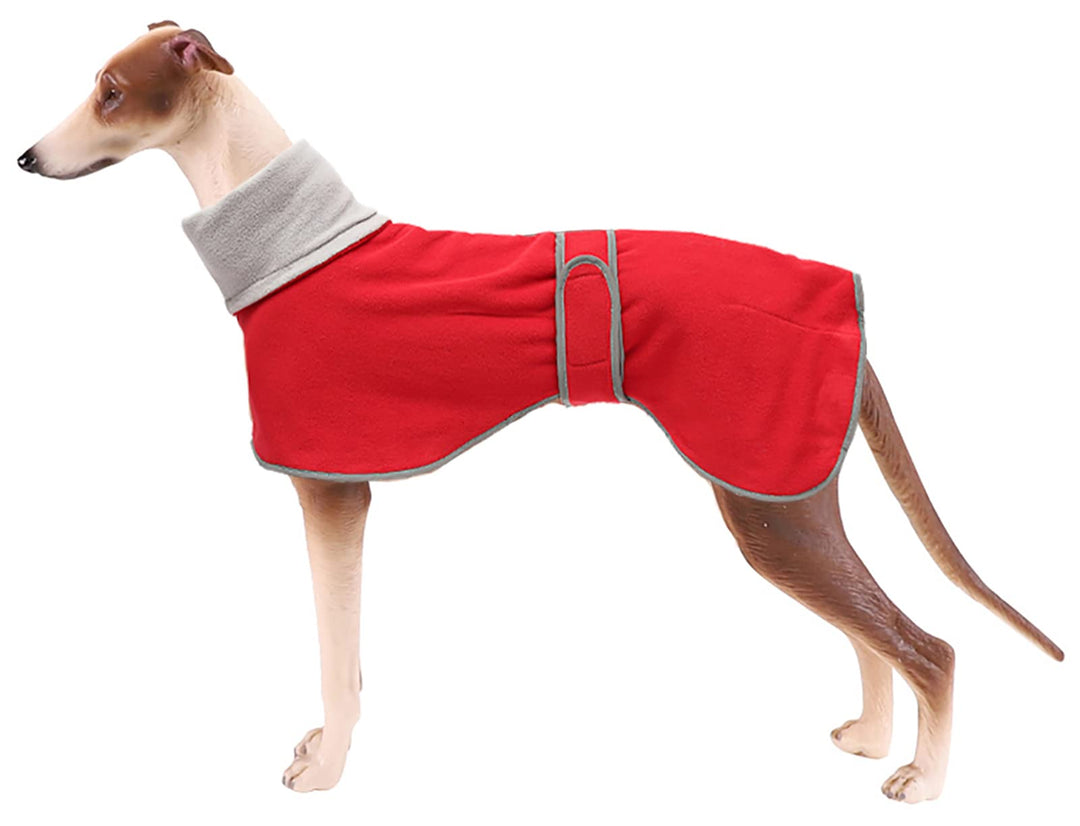 Morezi Winter Hundemantel mit reflektierender Leiste, weiches Polyester-Fleece, verstellbares Band,