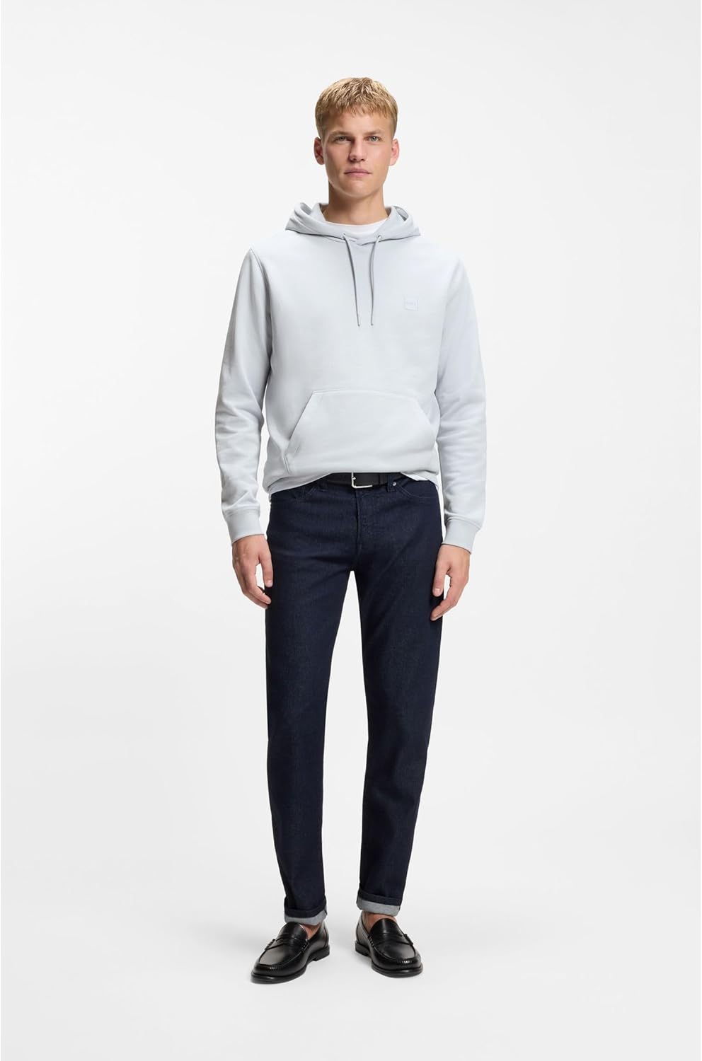 BOSS Herren Wetalk Regular-Fit Hoodie aus Baumwoll-Terry mit Logo-Aufnäher XS 053light/Pastel Grey,