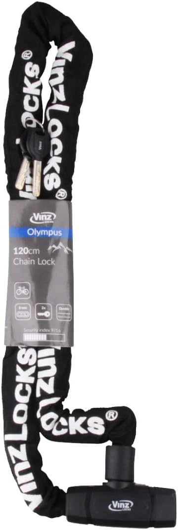VINZ Olympus Kettenschloss | Kette Schloss für Fahrrad | Fahrradschloss mit Schlüsseln | Panzerschlo