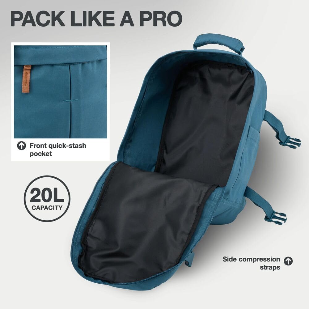 Cabin Max Reiserucksack, 40 x 20 x 25 cm, für Handgepäck – Rucksack mit niedrigem Sitz, geeignet für