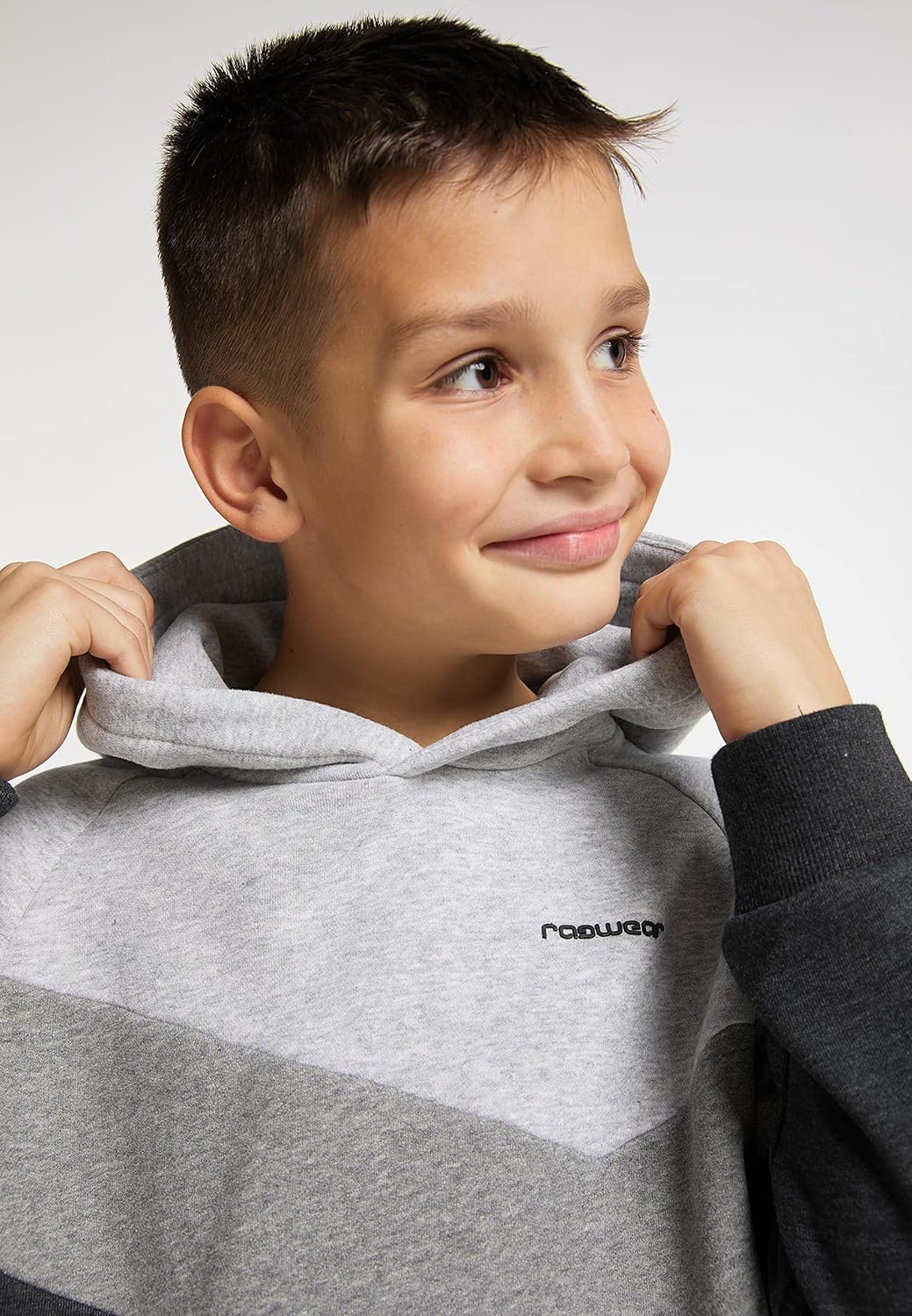 Ragwear Jungen Kinder Seatshirt VENDELIN Sweater mit Kapuze, Kapuzenpullover in Color-Blocking Desig