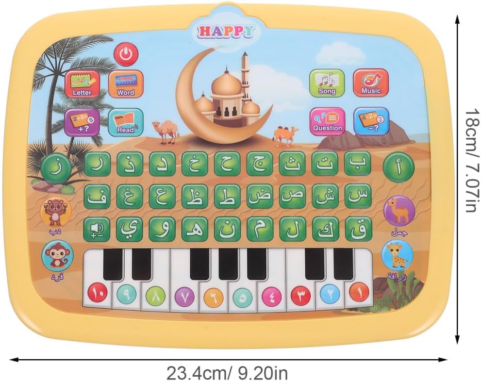 ibasenice Arabisch-lernmaschine Koran-lernmaschine Frühes Lernspielzeug Kinder-Laptop Lernspielzeug