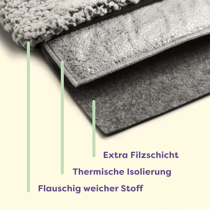 Katzen Fensterliege Fensterbank rutschfest – Selbstwärmende Katzenmatte für Fenster 90x28cm – Weich