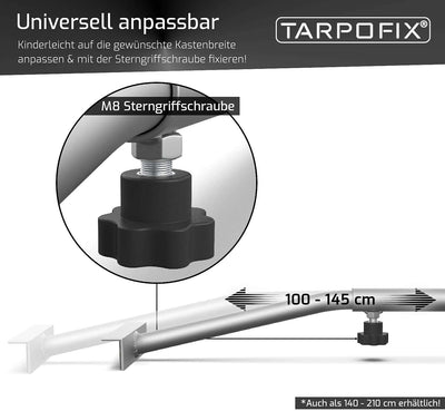 Tarpofix® Anhänger Planenbügel Flachplanenbügel (1-4er Set) - Universell anpassbare Anhängerplanen H