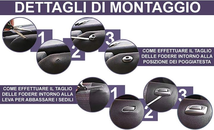 Lupex Shop 108 _ N. Bs Sitzbezüge Auto, Schwarz/Dunkelblau