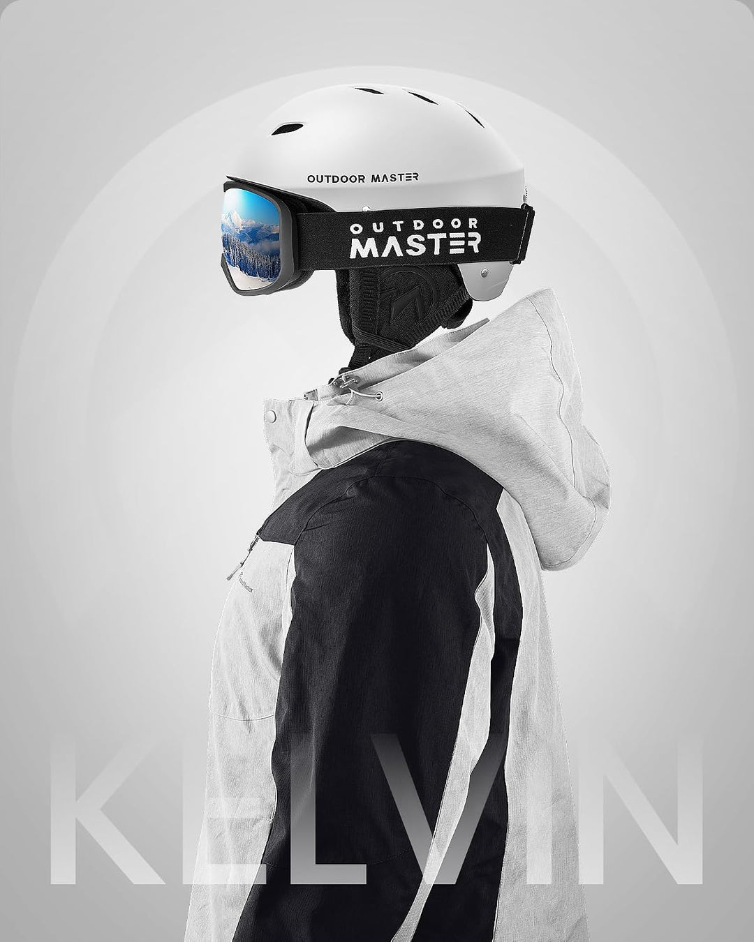 OutdoorMaster Kelvin Unisex Skihelm - Schneesporthelm für Skifahren/Snowboard mit Belüftungssystem,