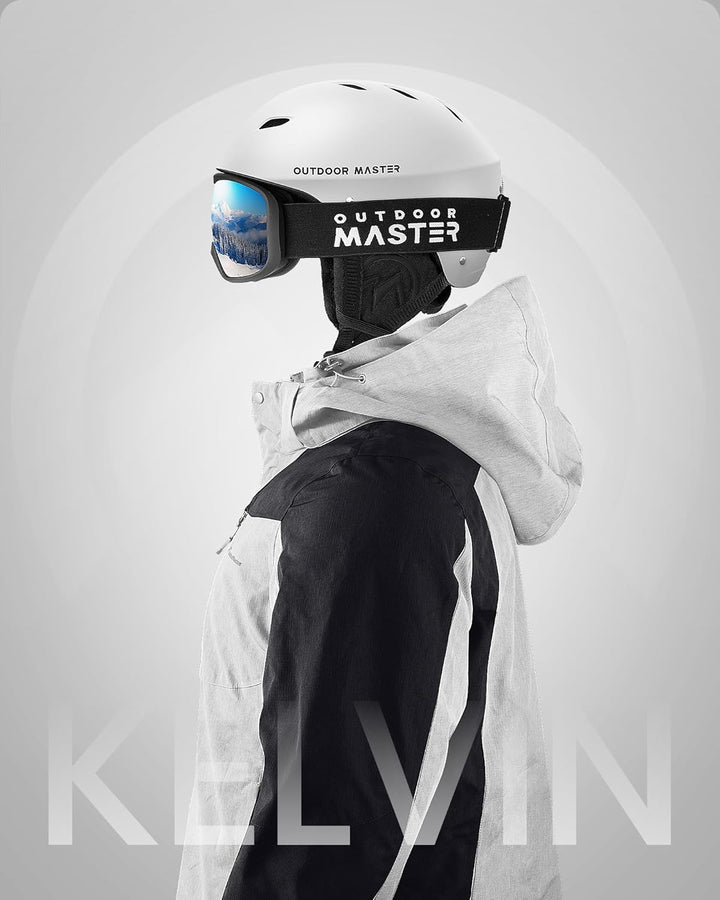 OutdoorMaster Kelvin Unisex Skihelm - Schneesporthelm für Skifahren/Snowboard mit Belüftungssystem,