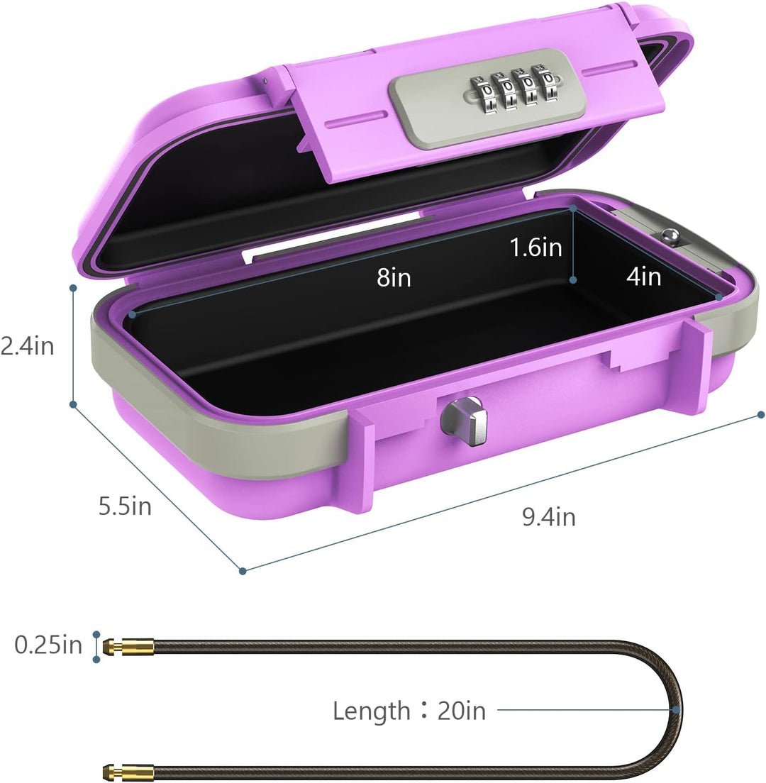 Tragbarer Tresor, Ankilo Sicherheitsbox mit Zahelncode,Wasserdicht Anti-Diebstahl Mini Tresor Zahlen