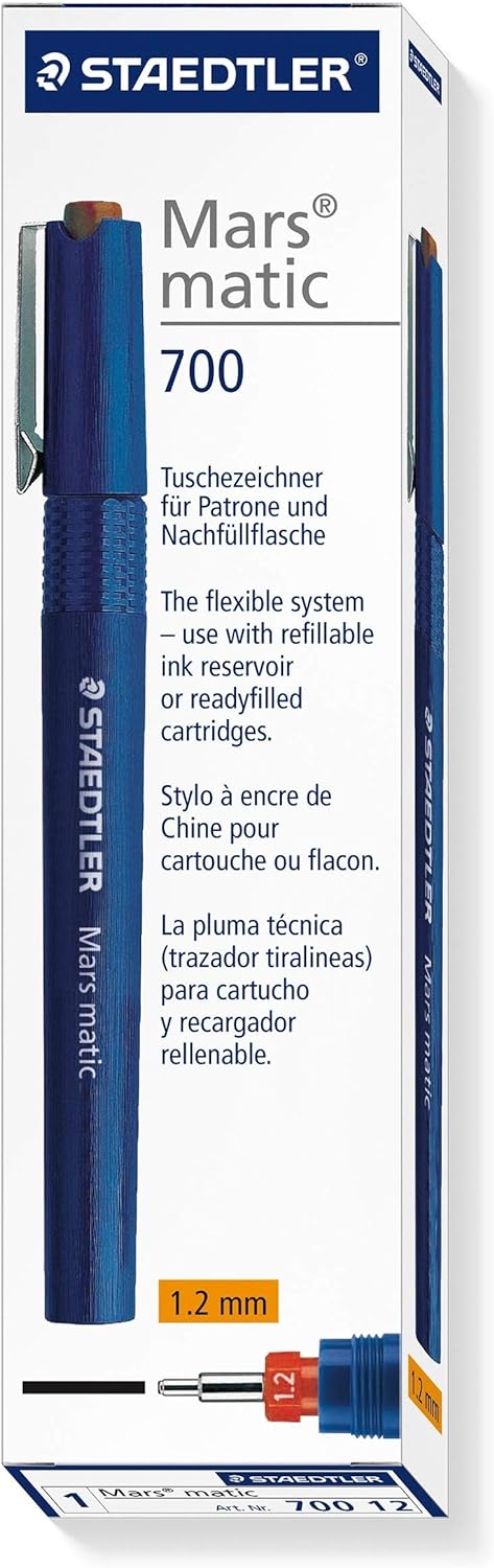STAEDTLER Tuschezeichner Mars matic, Linienbreite 1,2mm, für höchste Präzision, kein eintrocknen dur